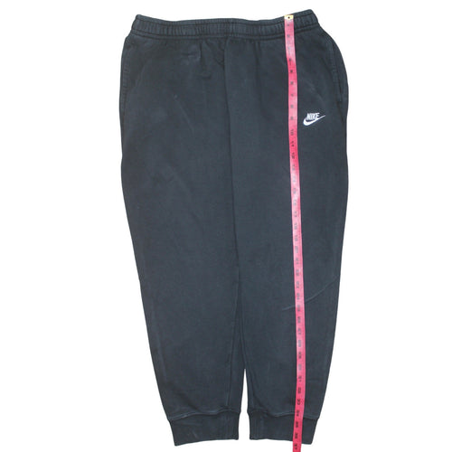 Nike Men Black Sweatpants Fleece Regular Fit Tapered Joggers M