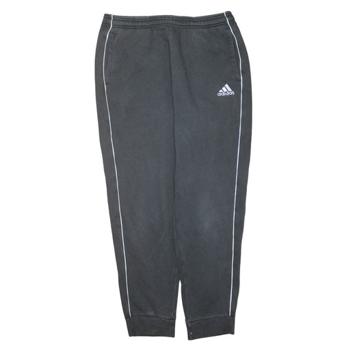 Adidas Men's Black Joggers L Regular Fit Elastic Waist Tapered