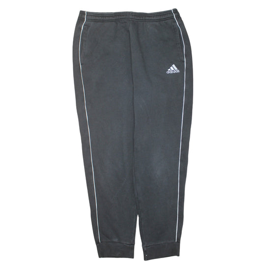 Adidas Men's Black Joggers L Regular Fit Elastic Waist Tapered