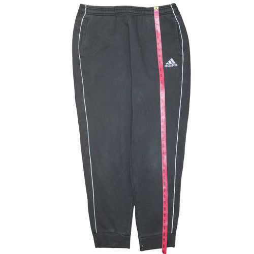 Adidas Men's Black Joggers L Regular Fit Elastic Waist Tapered