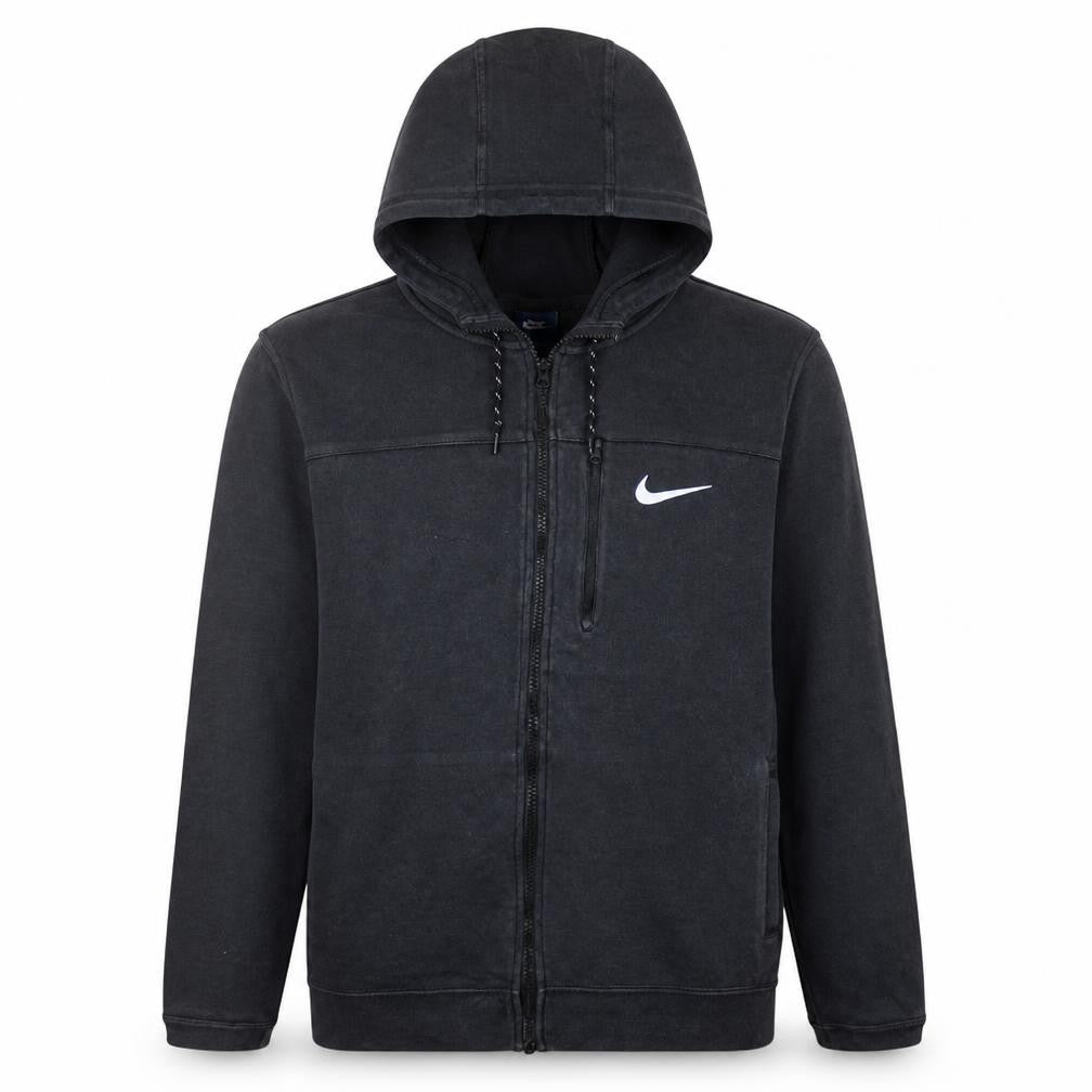 Nike Mens Black Full Zip Hoodie Size M Fleece Sportswear