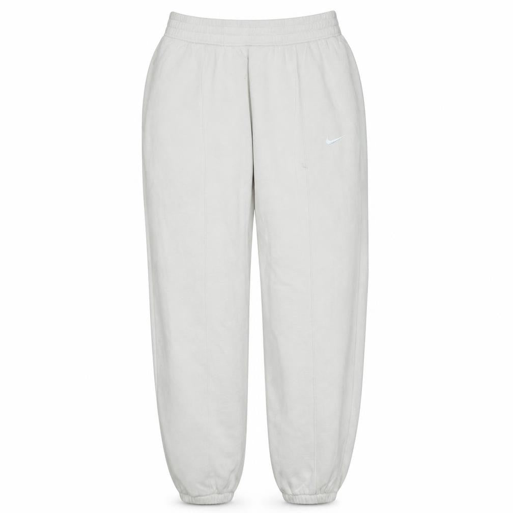 Nike Women's White Fleece Sweatpants Small Elastic Waist Logo