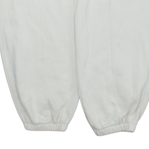 Nike Women's White Fleece Sweatpants Small Elastic Waist Logo