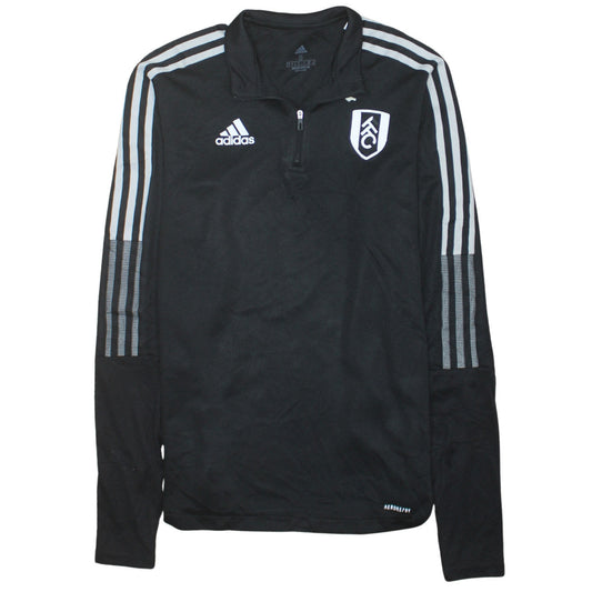 Adidas Men’s Black 1/4 Zip Fulham FC Training Sweatshirt Size S