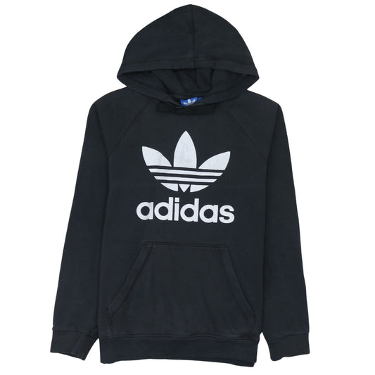 Adidas Men's Black Pullover Hoodie M Fleece Trefoil Logo Sportswear