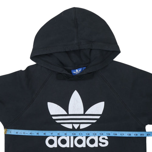 Adidas Men's Black Pullover Hoodie M Fleece Trefoil Logo Sportswear