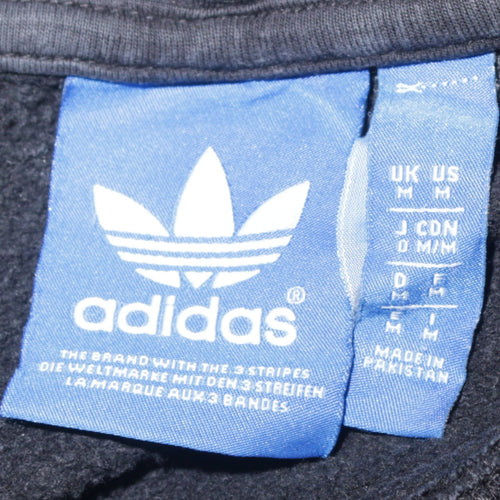 Adidas Men's Black Pullover Hoodie M Fleece Trefoil Logo Sportswear