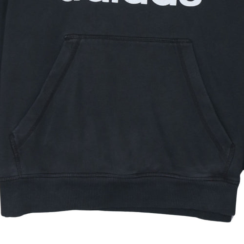 Adidas Men's Black Pullover Hoodie M Fleece Trefoil Logo Sportswear
