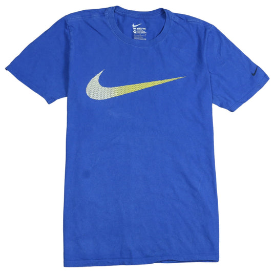 Nike Men's Blue Athletic Fit Graphic Logo T-Shirt Size M
