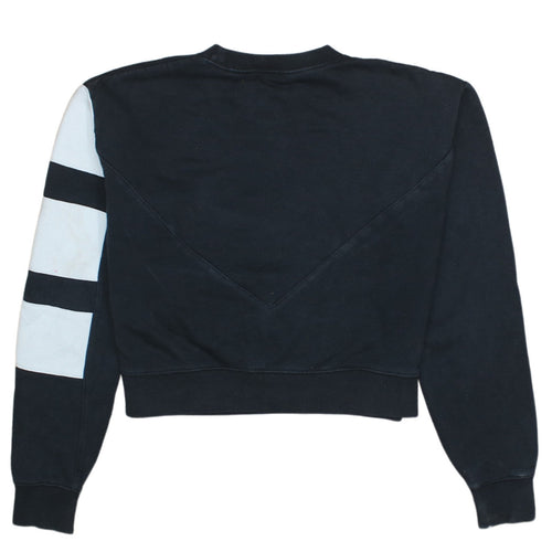 Adidas Womens Black & White Crew Neck Pullover Sweatshirt UK 10