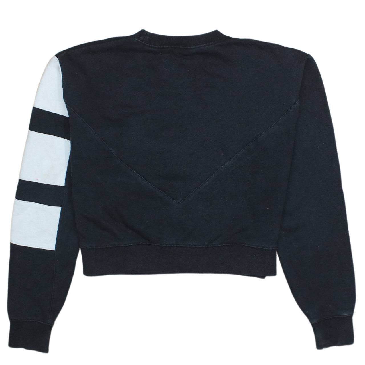 Adidas Womens Black & White Crew Neck Pullover Sweatshirt UK 10