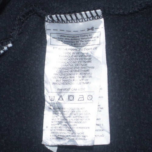 Adidas Womens Black & White Crew Neck Pullover Sweatshirt UK 10