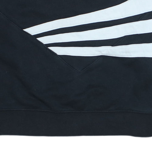 Adidas Womens Black & White Crew Neck Pullover Sweatshirt UK 10