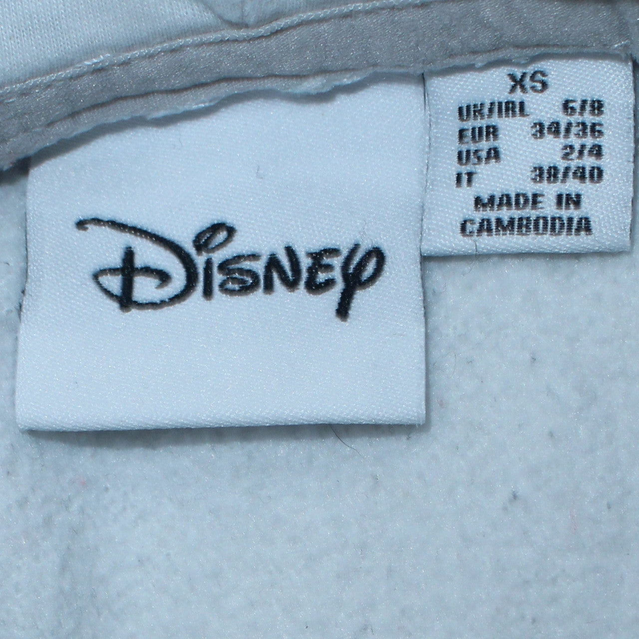 Disney Womens White Mickey Mouse Graphic Pullover Hoodie XS