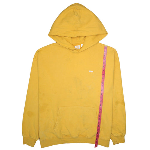 Levi's Men's Yellow Pullover Hoodie L Classic Fleece Sweatshirt