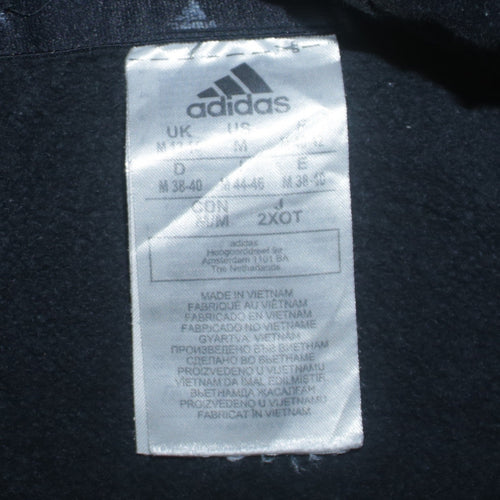 Adidas Womens Black Pullover Hoodie Size M Logo Print Casual