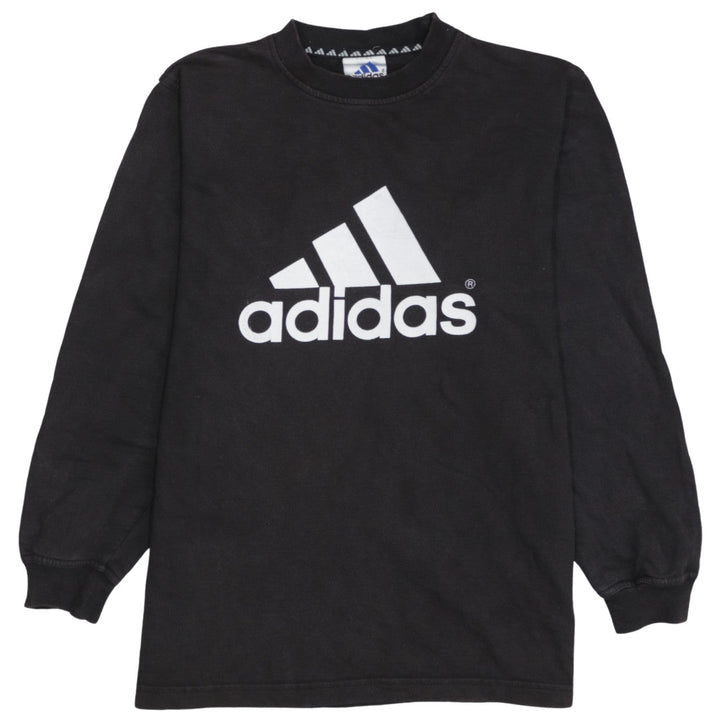 Adidas Boys Black 2XL Pullover Sweatshirt with Large Logo