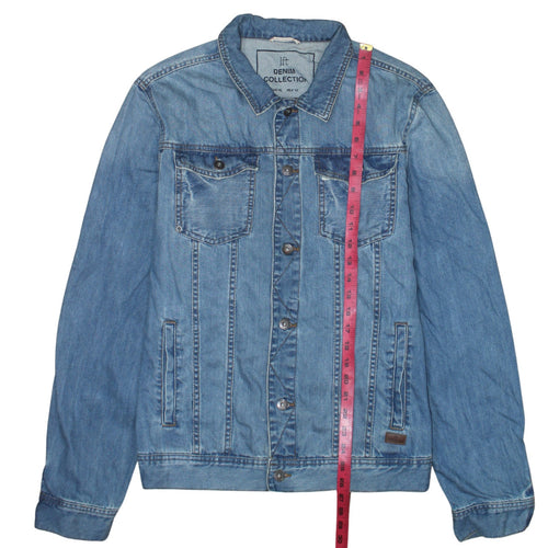 LFT Women Blue Denim Basic Jacket Size 14 Classic Casual Style