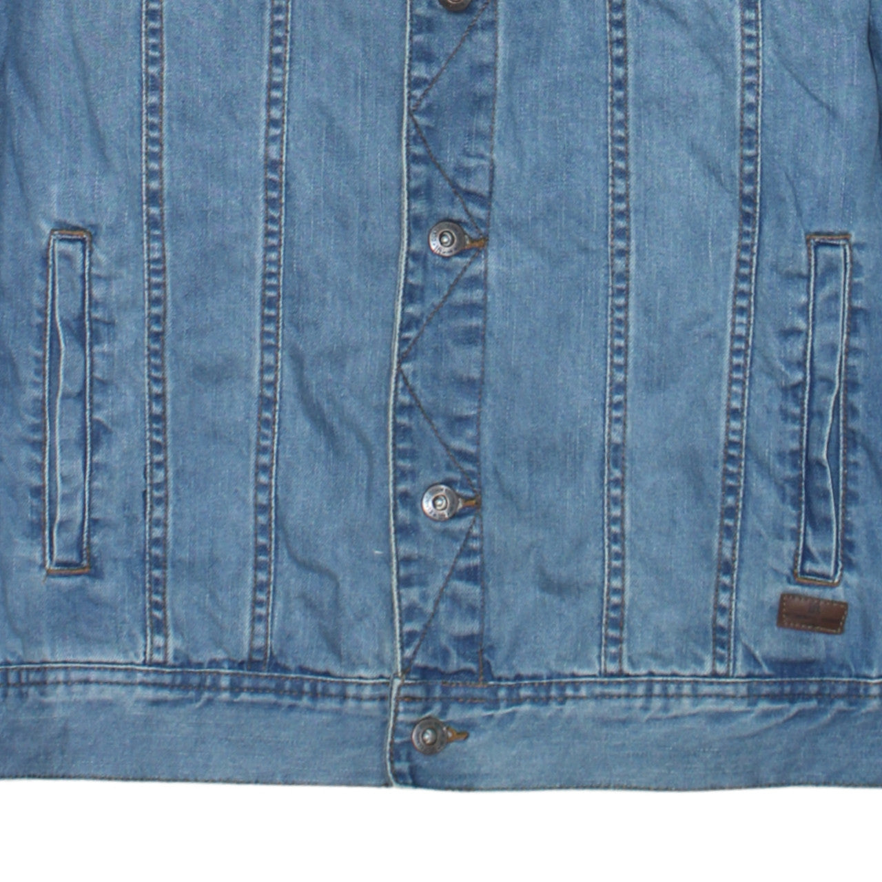 LFT Women Blue Denim Basic Jacket Size 14 Classic Casual Style