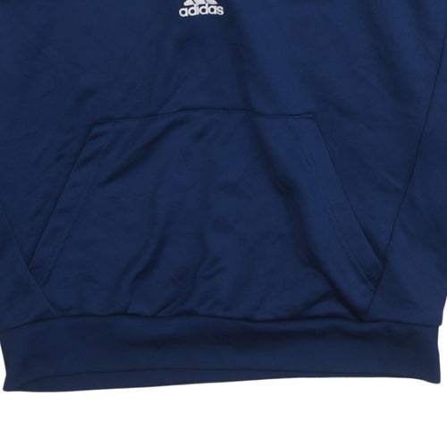 Adidas Men's Blue 1/2 Zip Hooded Sweatshirt Size M