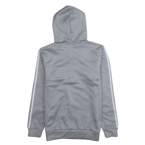 Adidas Boys Grey Colourblock 1/2 Zip Hoodie Sweatshirt Size 13-14 Years