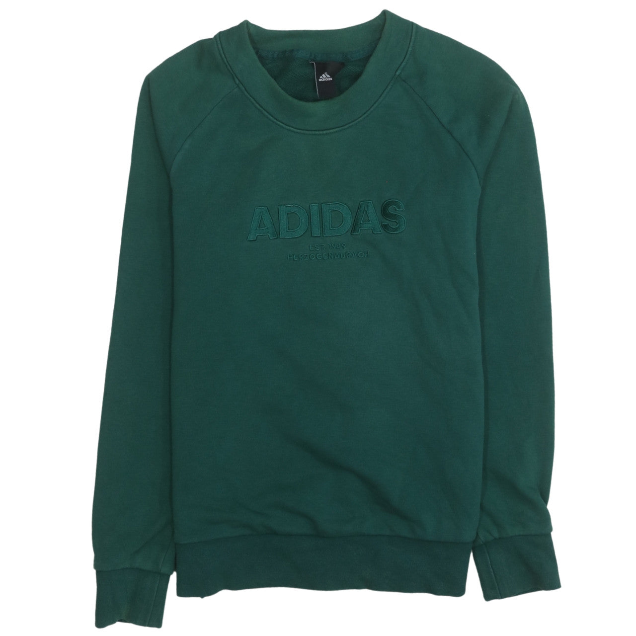 Adidas Women's Green Crew Neck Pullover Sweatshirt UK 8-10 S
