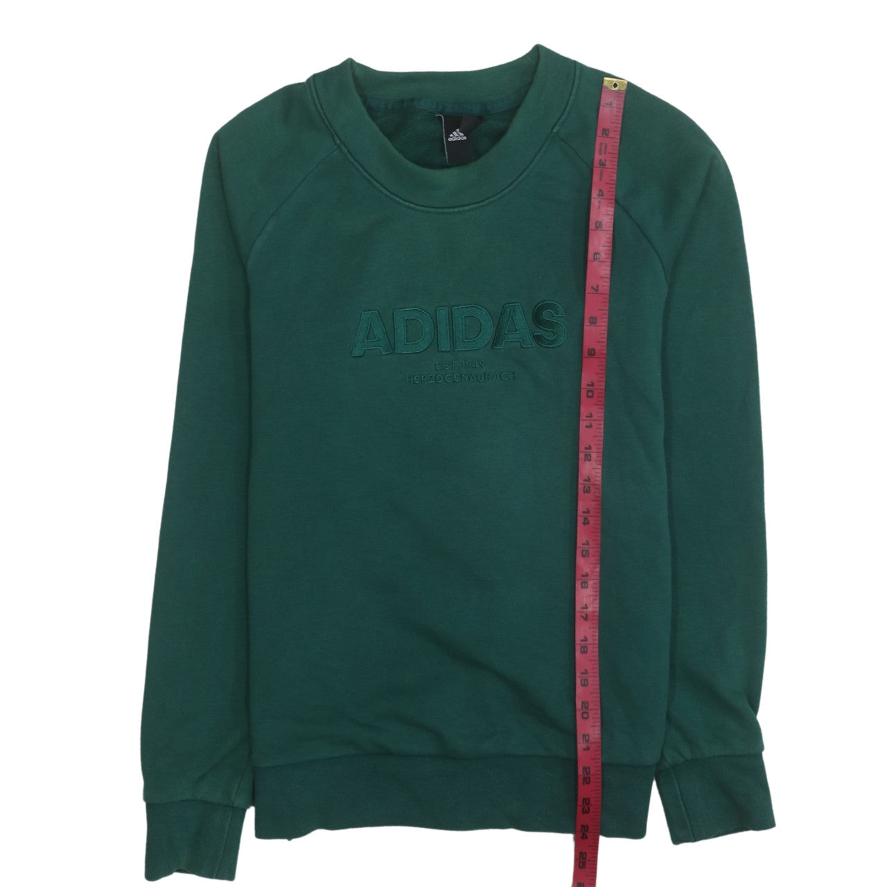 Adidas Women's Green Crew Neck Pullover Sweatshirt UK 8-10 S