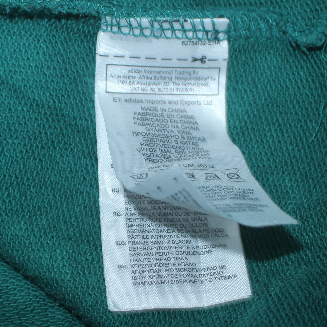 Adidas Women's Green Crew Neck Pullover Sweatshirt UK 8-10 S