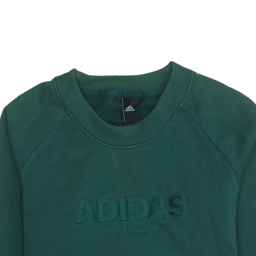 Adidas Women's Green Crew Neck Pullover Sweatshirt UK 8-10 S