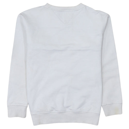 Tommy Hilfiger Boys White Colourblock Logo Sweatshirt Size 152 Pullover