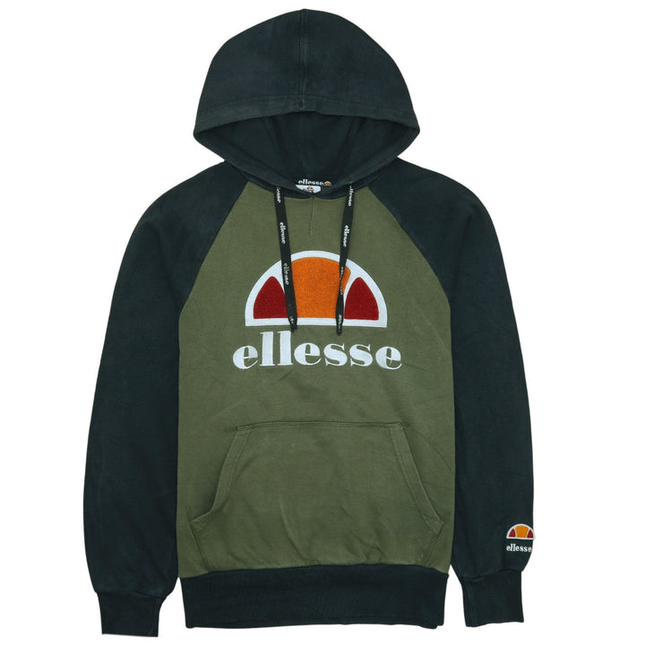 Ellesse Mens Green Pullover Hoodie Small Logo Sportswear