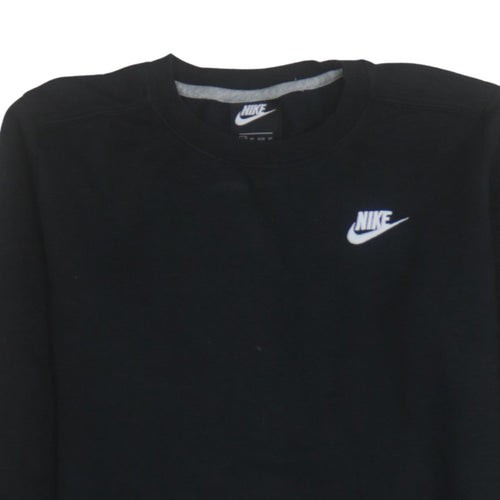 Nike Men's Black Crew Neck Pullover Sweatshirt XS Regular Fit