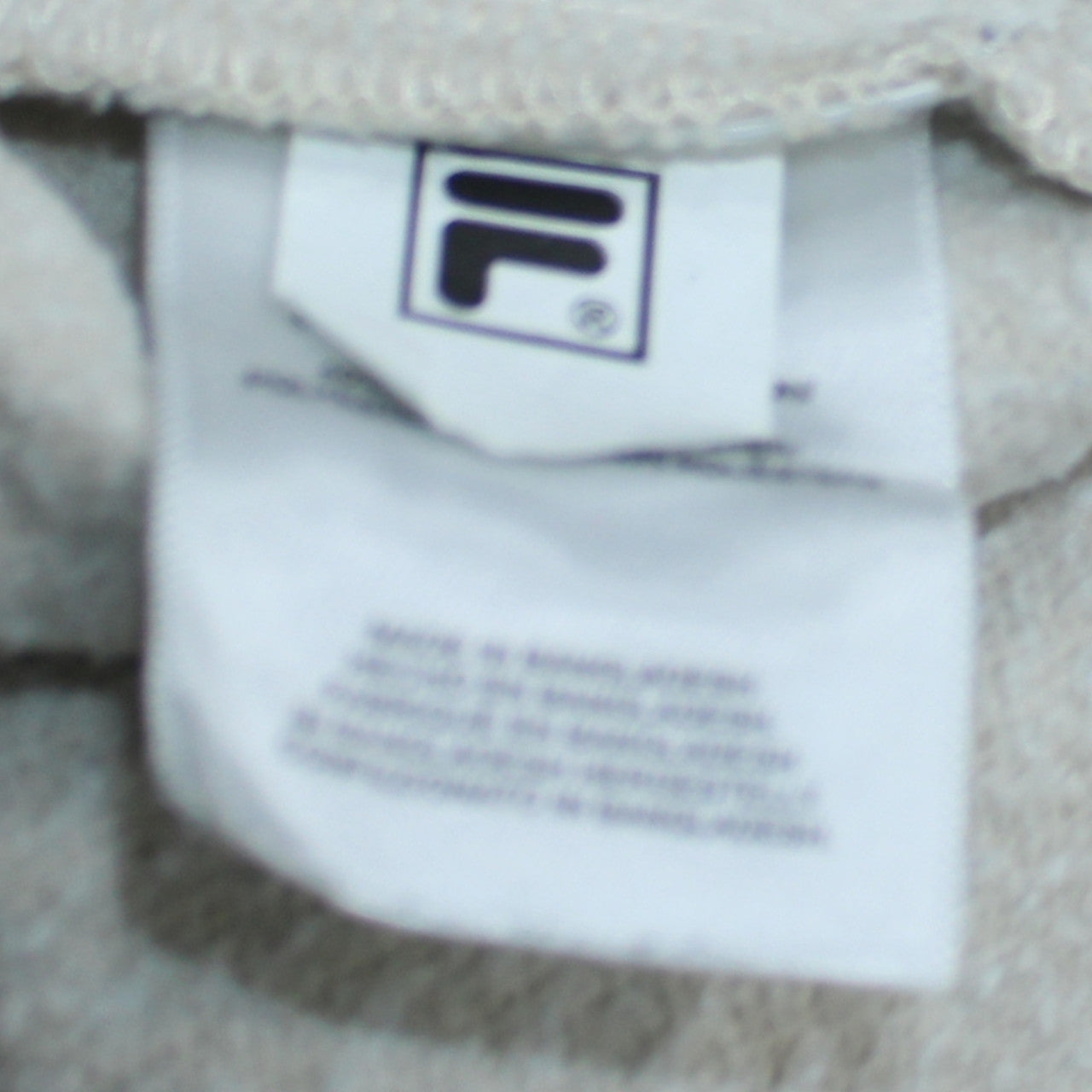 FILA Mens Beige 1/2 Zip Hoodie Medium Regular Fit Sportswear