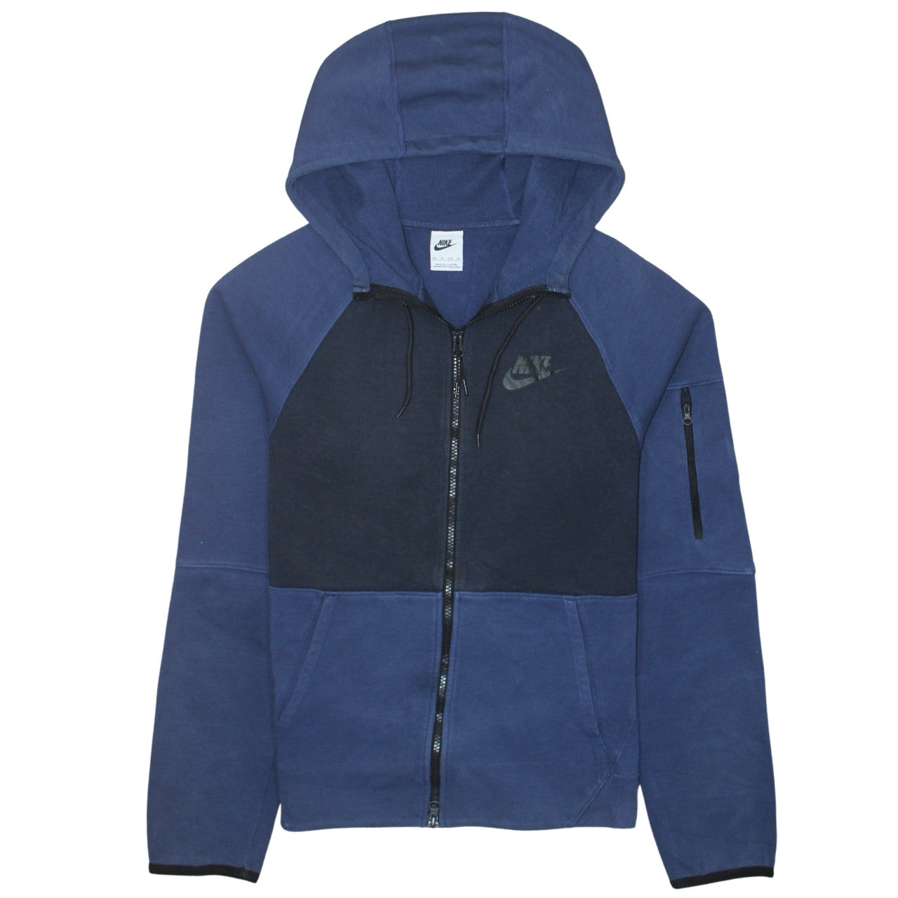 Nike Men's Blue XS Full Zip Hoodie Sports Jersey Cotton Blend