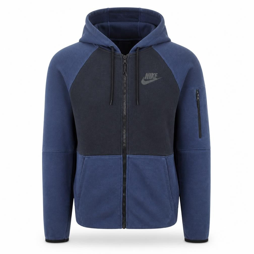 Nike Men's Blue XS Full Zip Hoodie Sports Jersey Cotton Blend