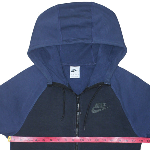 Nike Men's Blue XS Full Zip Hoodie Sports Jersey Cotton Blend