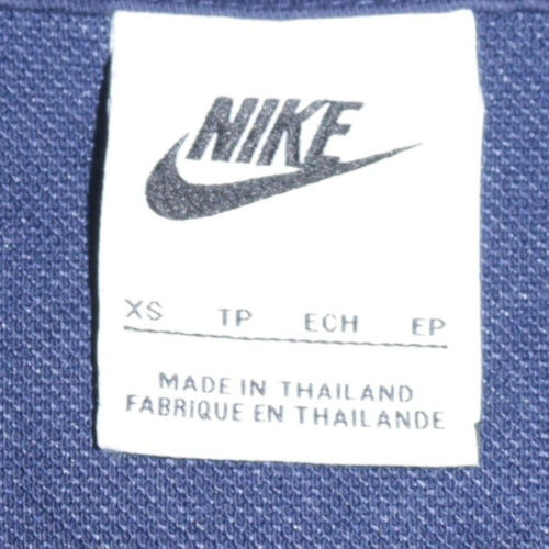 Nike Men's Blue XS Full Zip Hoodie Sports Jersey Cotton Blend