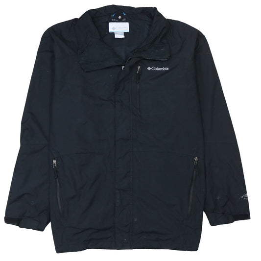 Columbia Men's Black XL Waterproof Hooded Windbreaker Jacket