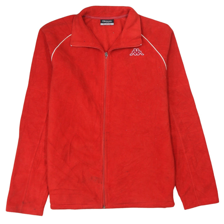 Kappa Men's Red Fleece Full Zip Jacket Size XL Regular Fit