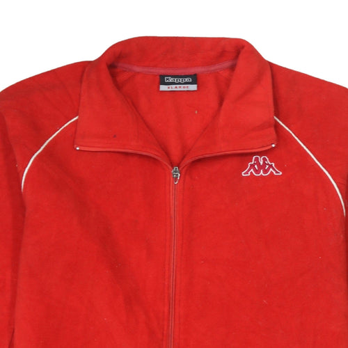 Kappa Men's Red Fleece Full Zip Jacket Size XL Regular Fit
