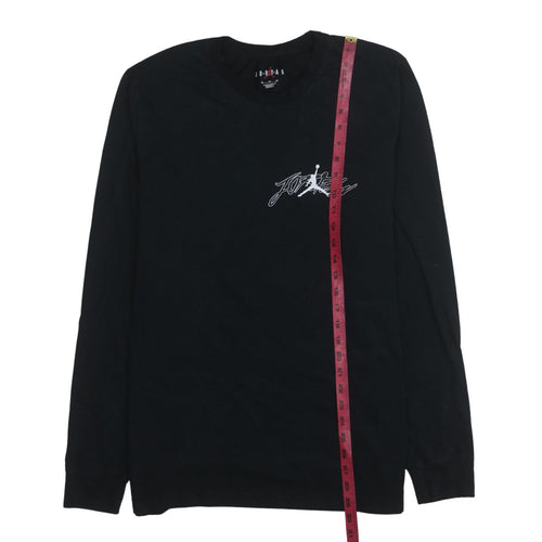Jordan Mens Black Long Sleeve Crew Neck T-Shirt XL Graphic Print