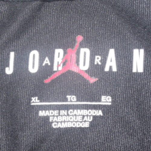Jordan Mens Black Long Sleeve Crew Neck T-Shirt XL Graphic Print