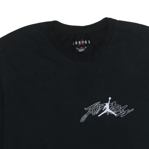 Jordan Mens Black Long Sleeve Crew Neck T-Shirt XL Graphic Print