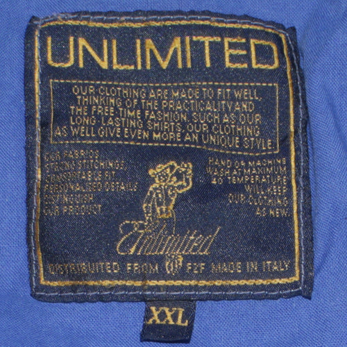 Unlimited Women Blue Varsity Jacket XXL Embroidered Bowling Design