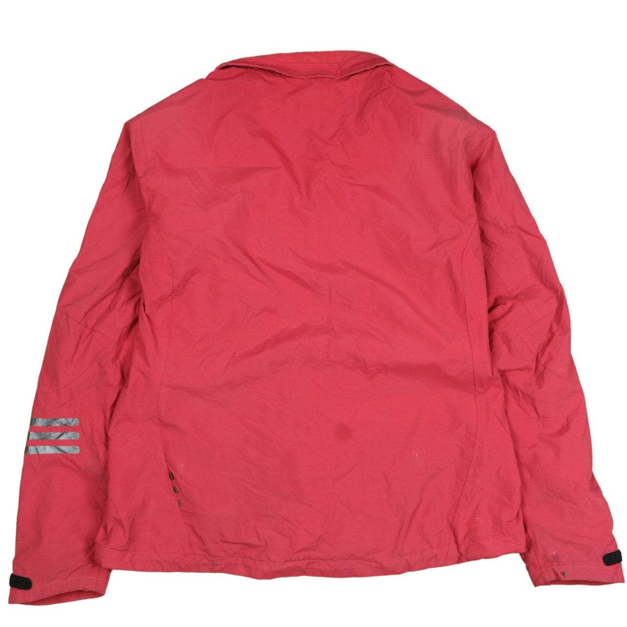 Adidas Women's Red Windbreaker Jacket Size 16 Reflective Sport Style