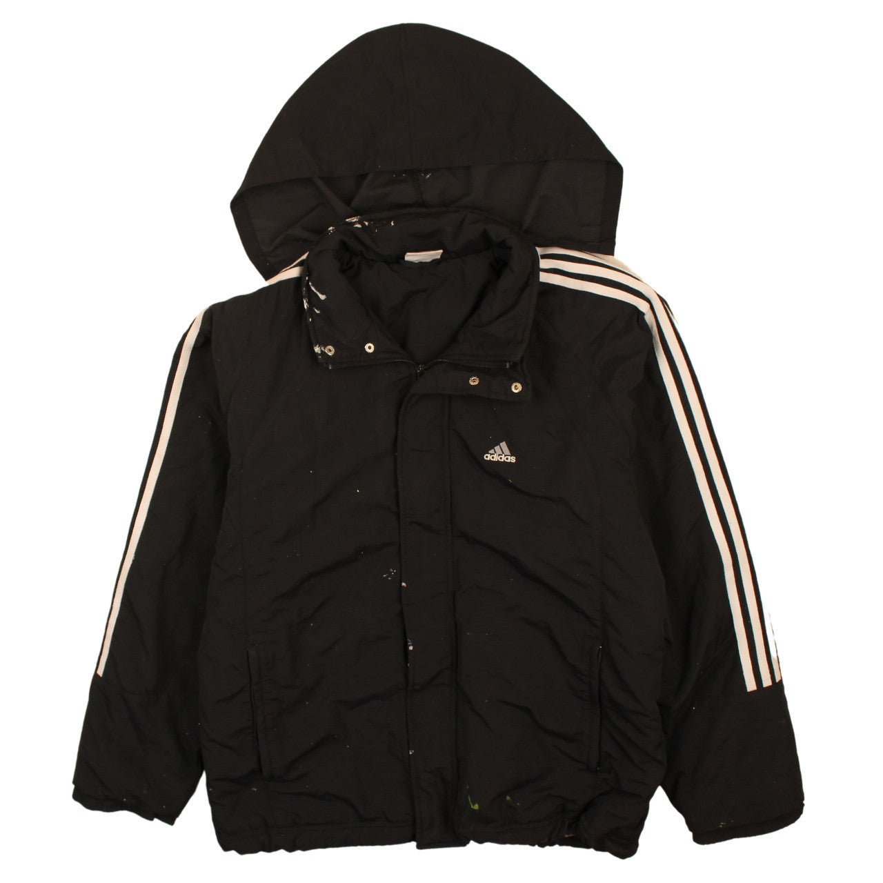 Adidas Men's Black Hooded Puffer Jacket M Sports Casual Coat