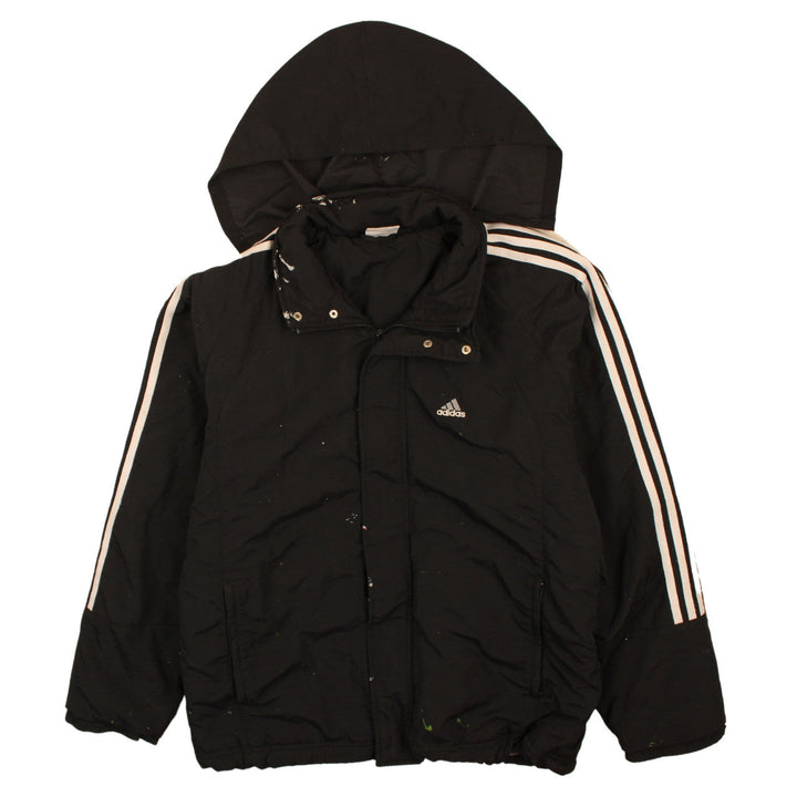 Adidas Men's Black Hooded Puffer Jacket M Sports Casual Coat