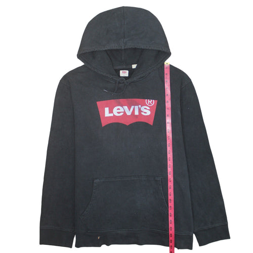 Levi's Men's Black Pullover Hoodie XL Graphic Logo Cotton Casual