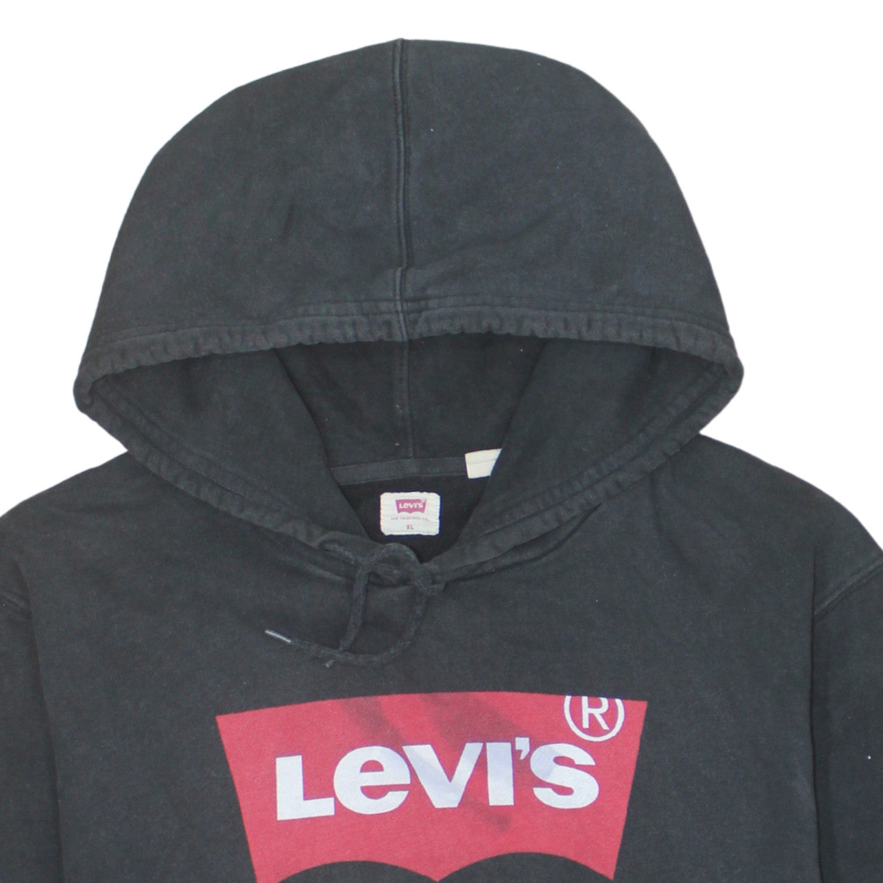 Levi's Men's Black Pullover Hoodie XL Graphic Logo Cotton Casual