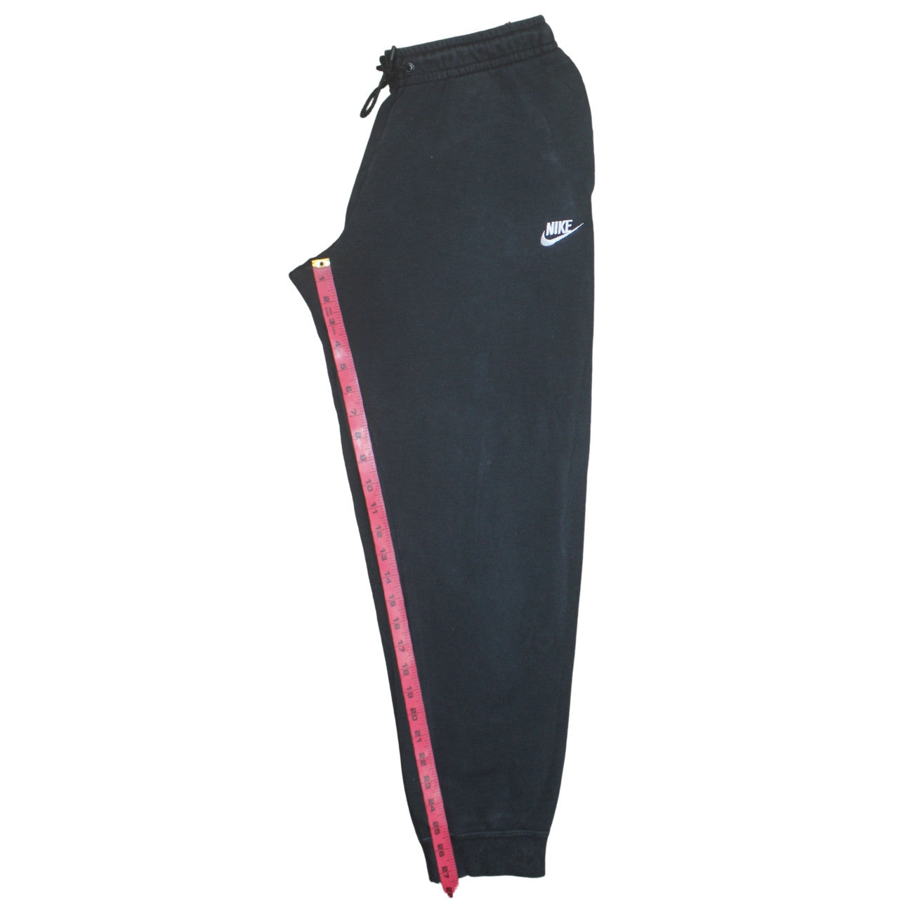 Nike Men's Black XL Fleece Sweatpants with Logo and Drawstring Waist
